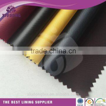 210T 240T 290T polyester taffeta garment lining fabric with coating for leather jacket lining fabric