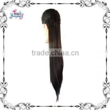 55cm Long Straight Black Clip in Hair Extension