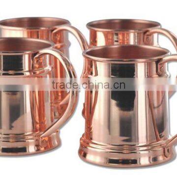 Embossed Big Copper Mug With Copper Handle Big Copper Glass For Vodka