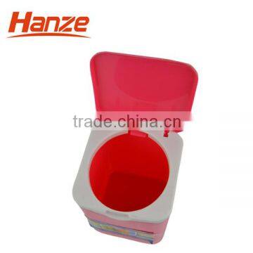 Recycling Decorative PP Plastic Trash Can Garbage Bin With Lid photo-3