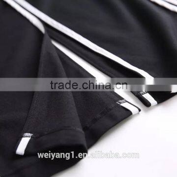 White Stripe Medium Length Girl Skirt Slit Skirt Rim Women Summer Dress