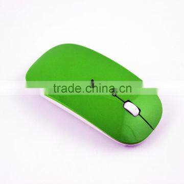 Green frog super thin wireless mouse with logo printed