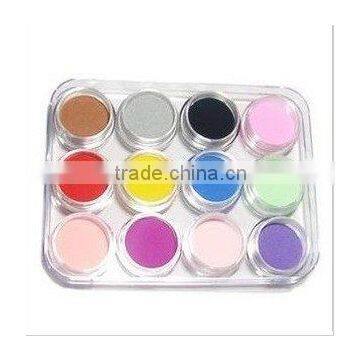 C2-007 12COLORS carved powder ,acrylic powder ,nail art powder,colorful acrylic powder for nail art