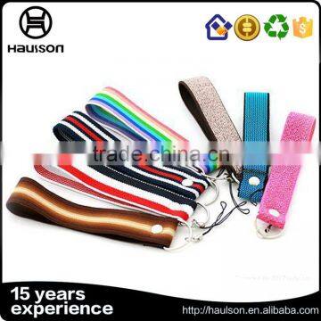 Hot selling top quality custom nylon polyester keychain short lanyard