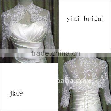 JK49 women Beaded Long sleeves wedding jacket