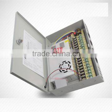 9 channels 12v 30a 360w 9ch CCTV power box switching power supply for Security Cameras 12v 350W