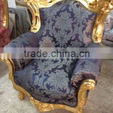 Royal black baroque armchair