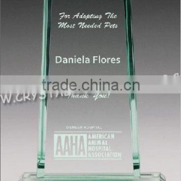 Transparent Jade Glass Award Trophy for Sports Souvenir