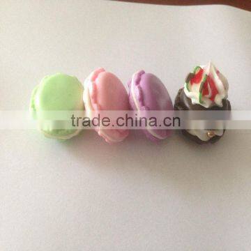 Plastic PVC macaron model for display | Cell phone strap charm | Yiwu Sanqi Crafts - Fake food manufacturer in China