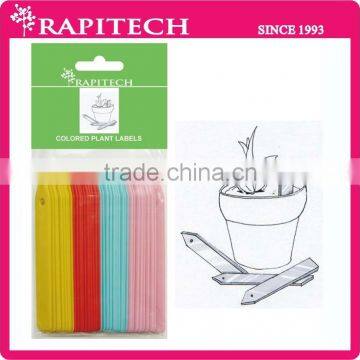 4 Inch Gardening Plastic Assorted Colored Pointed Plant Tag