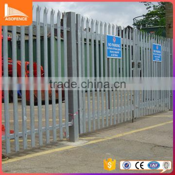 2.5mm thickness triple point top power station used powder coated planters palisade fencing