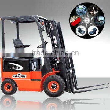 China New Wheel Electric Forklift Capacity 1500kg for Sale