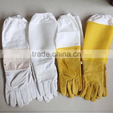 bee equipment wholesale beekeeper glvoes yellow leather bee protective gloves high quality beekeeping tools