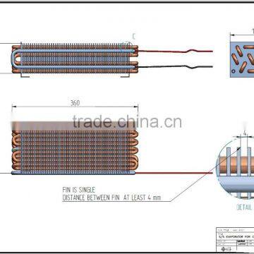 360*150*100MM Evaporator for Chiller photo-6