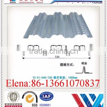 Low cost metal floor decking for steel structure