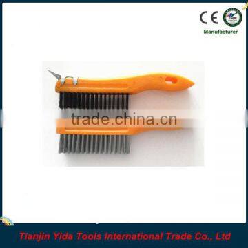 Plastic handle steel wire brush