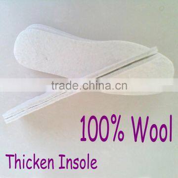 comfortable thicken slip resistant pure wool insole