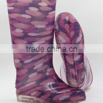 Custom Printing PVC Transparent Rain Boots Women photo-2