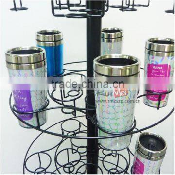 5 Tiers Spinning Floor Standing Metal Detachable Cup Holder Rack photo-2