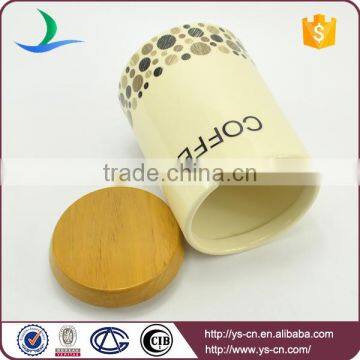 Wooden Lid Storage Jars With Tiny Dots Factory Wholesale photo-3