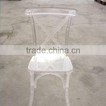 Newest clear transparent cross back chair