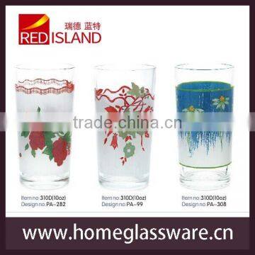 2014 flower engraved designs glass cups/beautiful cups /glassware