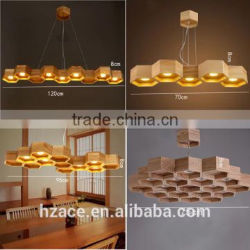 Wooden hexago lamp