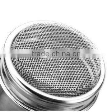CY182 Stainless Steel Powder Sieve Spray Powder Sugar Sieve Cans Tube With Plastic Cap Barrel Powder Sieve