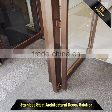 Custom Made Stainless Steel Glass Door for Building Entry Gate photo-3