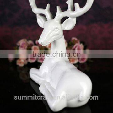 Resin White Deer Candle Holder Centerpieces for Wedding Table photo-3