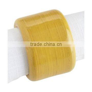 High quality best selling Spun bamboo napkin ring yellow from vietnam