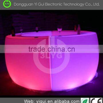 Waterproof Modern Glass plastic Led Lighted Bar Counter table