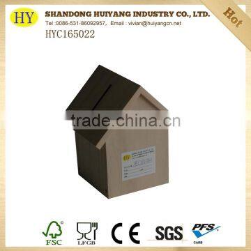 Christmas Gift Unfinished Cheap Wooden Money Box photo-6