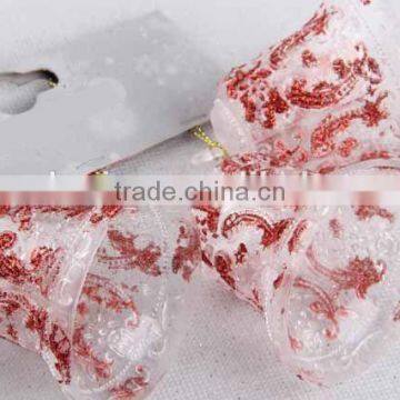 3PC Christmas Decoration Bell Shape Transparent Plastic Christmas Pendant photo-2