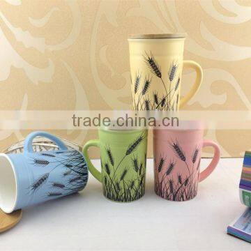 Ceramic Mug With Color Glazing Decal Printed