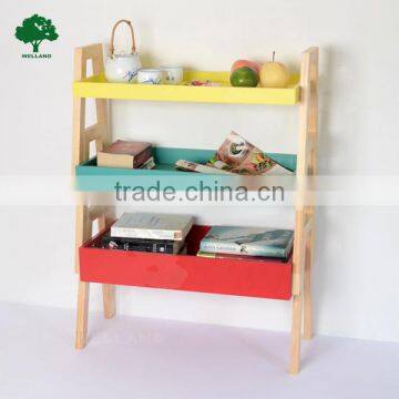 Wooden floor dsiplay rack /shelf