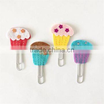 2017 Felt Cupcake Paper Clips for office decoration in China