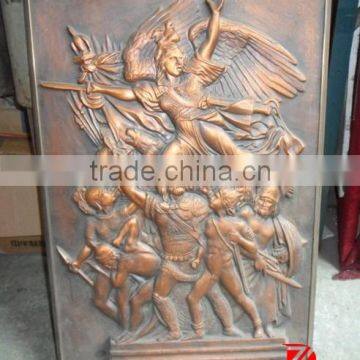 bronze soldier relief sculpture for wall decoration