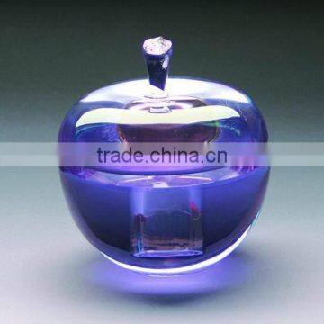 purple color apple shape crystal perfume bottles for wedding favor