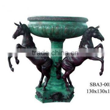 Home decoration small bronze horse fountain for sale