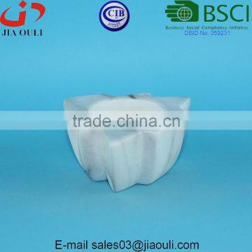 Christmas Tree Shape Marble Color Ceramic Candle Jar photo-3