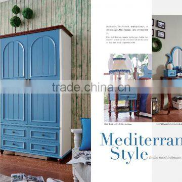 MJ9903 in Stock Neoclassic Popular Skype Blue Matching Bedroom Home Furniture Queen King Size Young People Children Bedroom Set photo-2