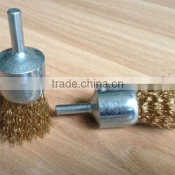 Knot Type Steel Crimped Wire End Brush with 1/4-Inch Shank