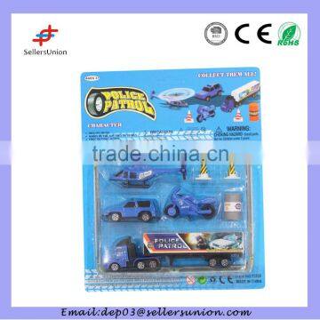 7pcs alloy police toys car set