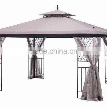 Patio Outdoor metal pavilions gazebo with metal roof