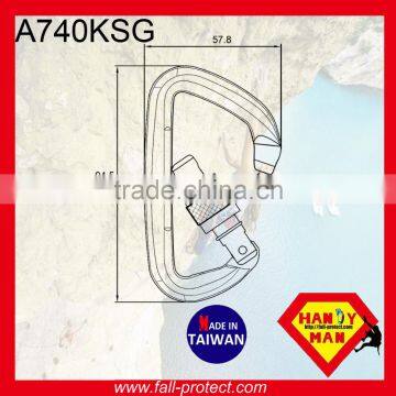 The Most Safety Mountaineer Climbing Aluminum Carabiner With D Type photo-2