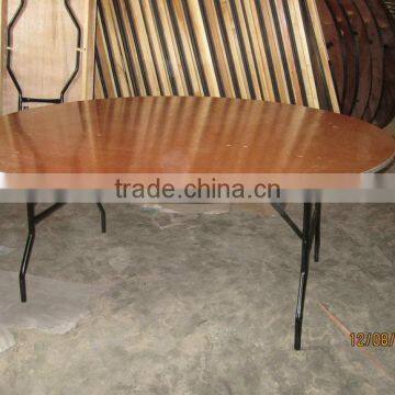 Plywood Folding Table Dia72" Round Table With USA Leg photo-4