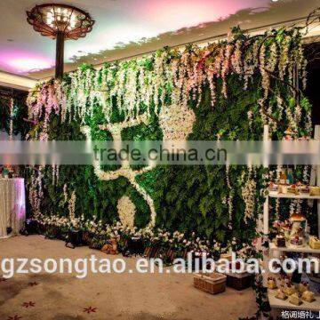 Colorful Artificial Flower Wall Backdrop With Wholesale Silk Flower Hydrangea and Rose for Wedding photo-6