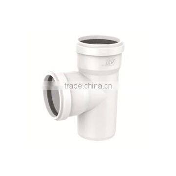 HIGH QUANLITY TEE WITH SOCKET OF PVC GB STANDARD EXPANDING FITTINGS FOR DRAINAGE WITH GASKET