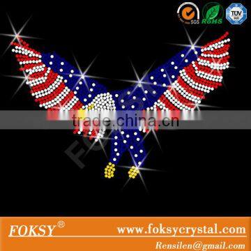 USA Flag Rhinestone Transfer Patriotic EAGLE wholesale Rhinestone Applique